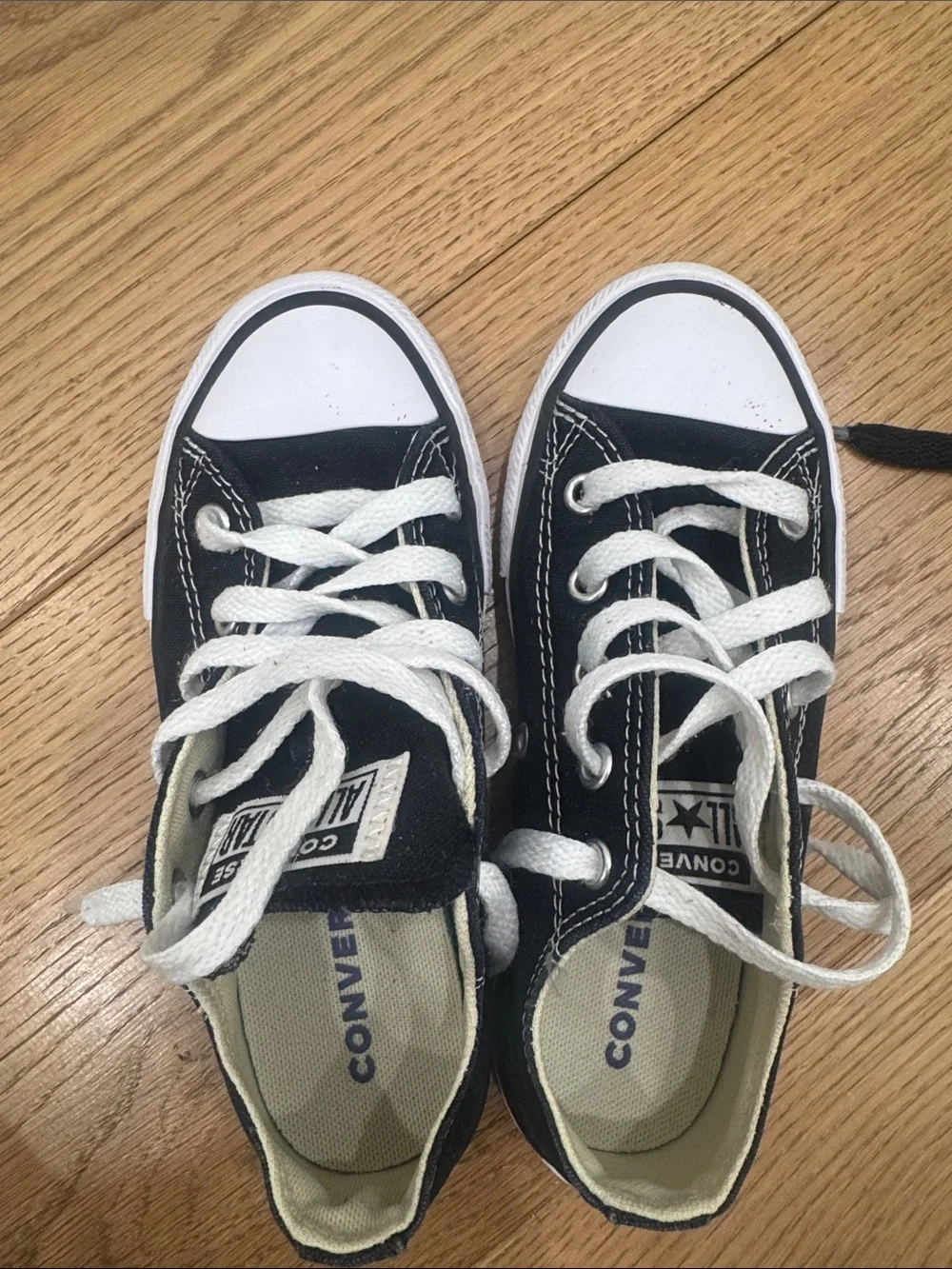 Converse Kids Black and White Low Top Sneakers